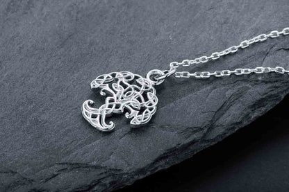 vkngjewelry Pendant Handcrafted Mini Yggdrasil Silver Pendant