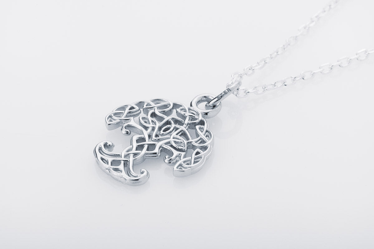 vkngjewelry Pendant Handcrafted Mini Yggdrasil Silver Pendant