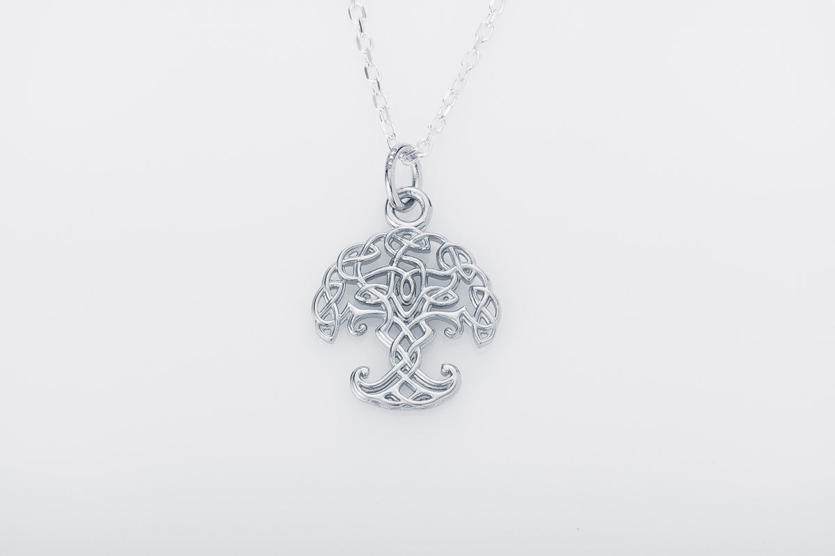 vkngjewelry Pendant Handcrafted Mini Yggdrasil Silver Pendant