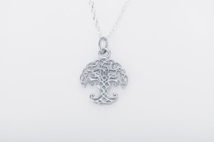 vkngjewelry Pendant Handcrafted Mini Yggdrasil Silver Pendant