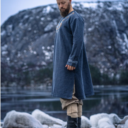 vkngjewelry Apparel & Accessories "Snorri” Viking Tunic With Urn-Style Hand Embroidery