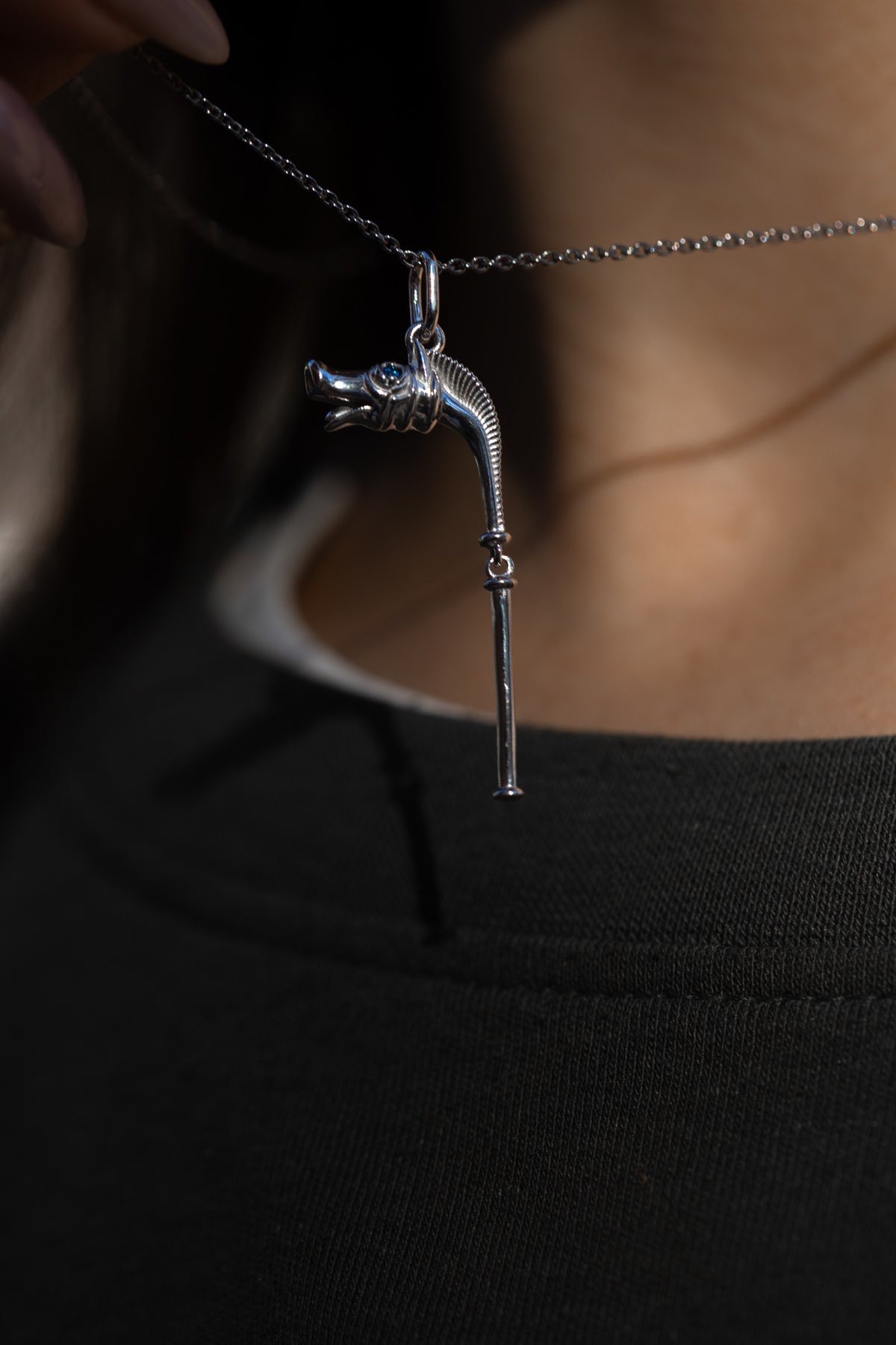 vkngjewelry Pendant Handcrafted Celtic Carnyx Silver Pendant