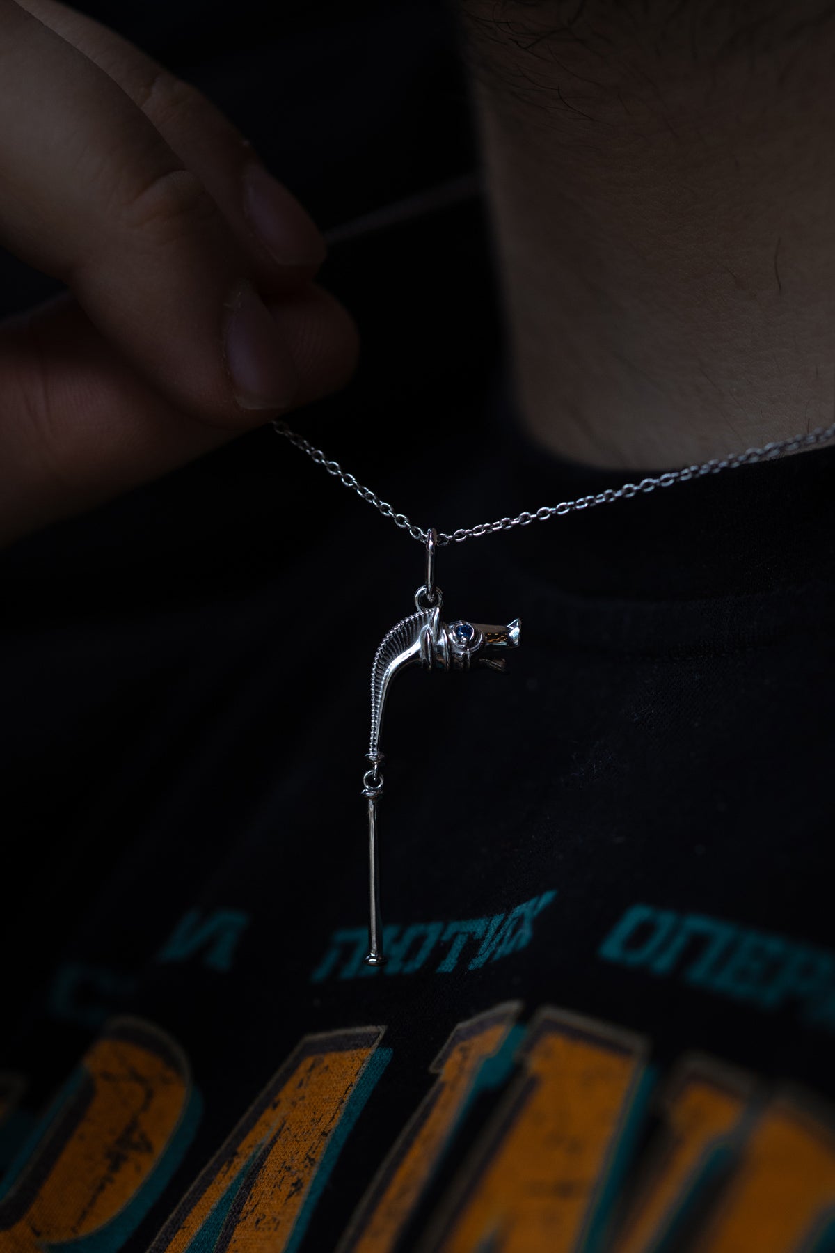 vkngjewelry Pendant Handcrafted Celtic Carnyx Silver Pendant