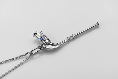 vkngjewelry Pendant Handcrafted Celtic Carnyx Silver Pendant