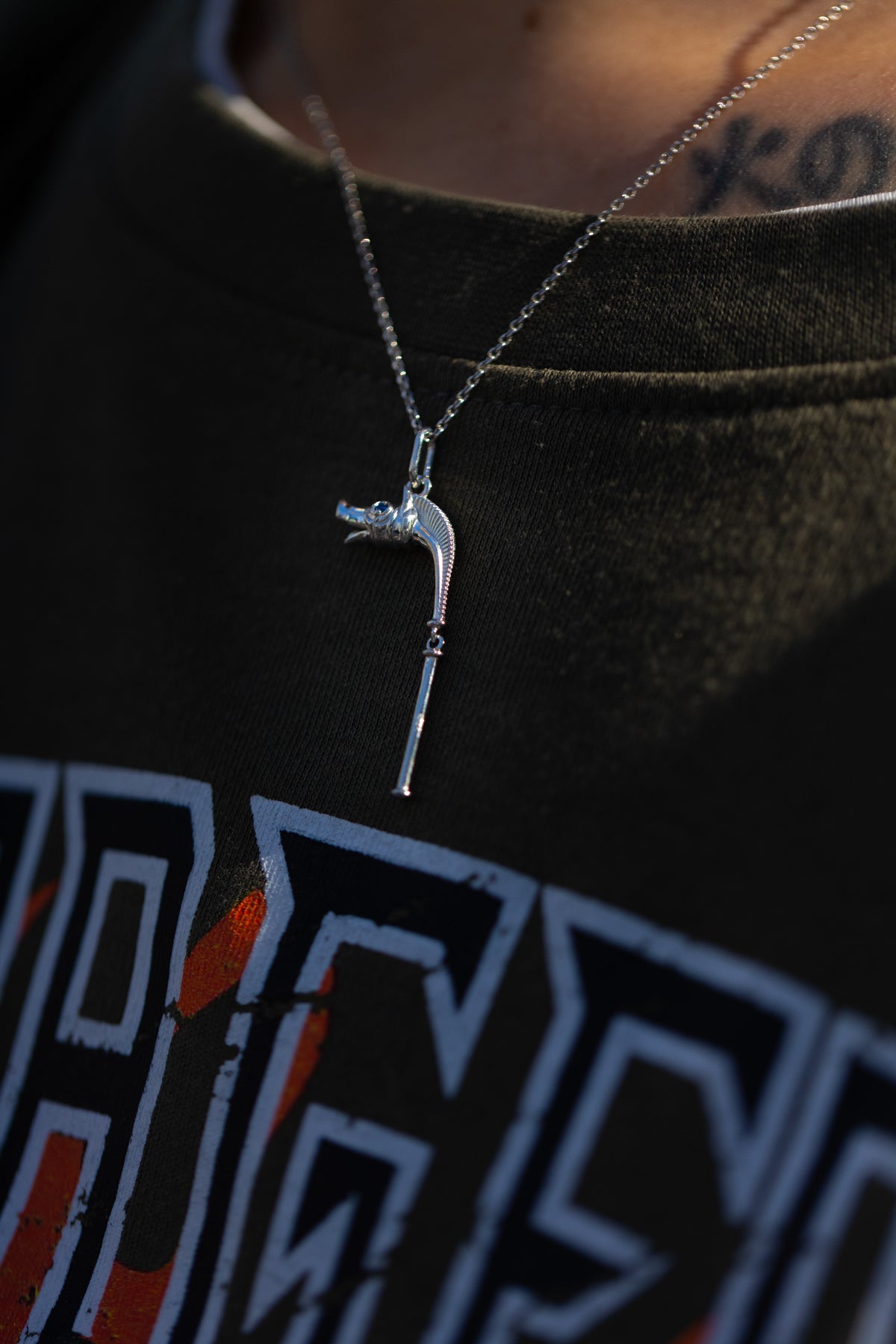 vkngjewelry Pendant Handcrafted Celtic Carnyx Silver Pendant