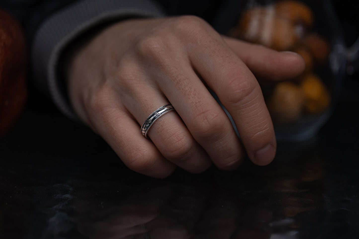vkngjewelry Rings Sterling Silver Celtic Knot Ring, Classic Wedding Band