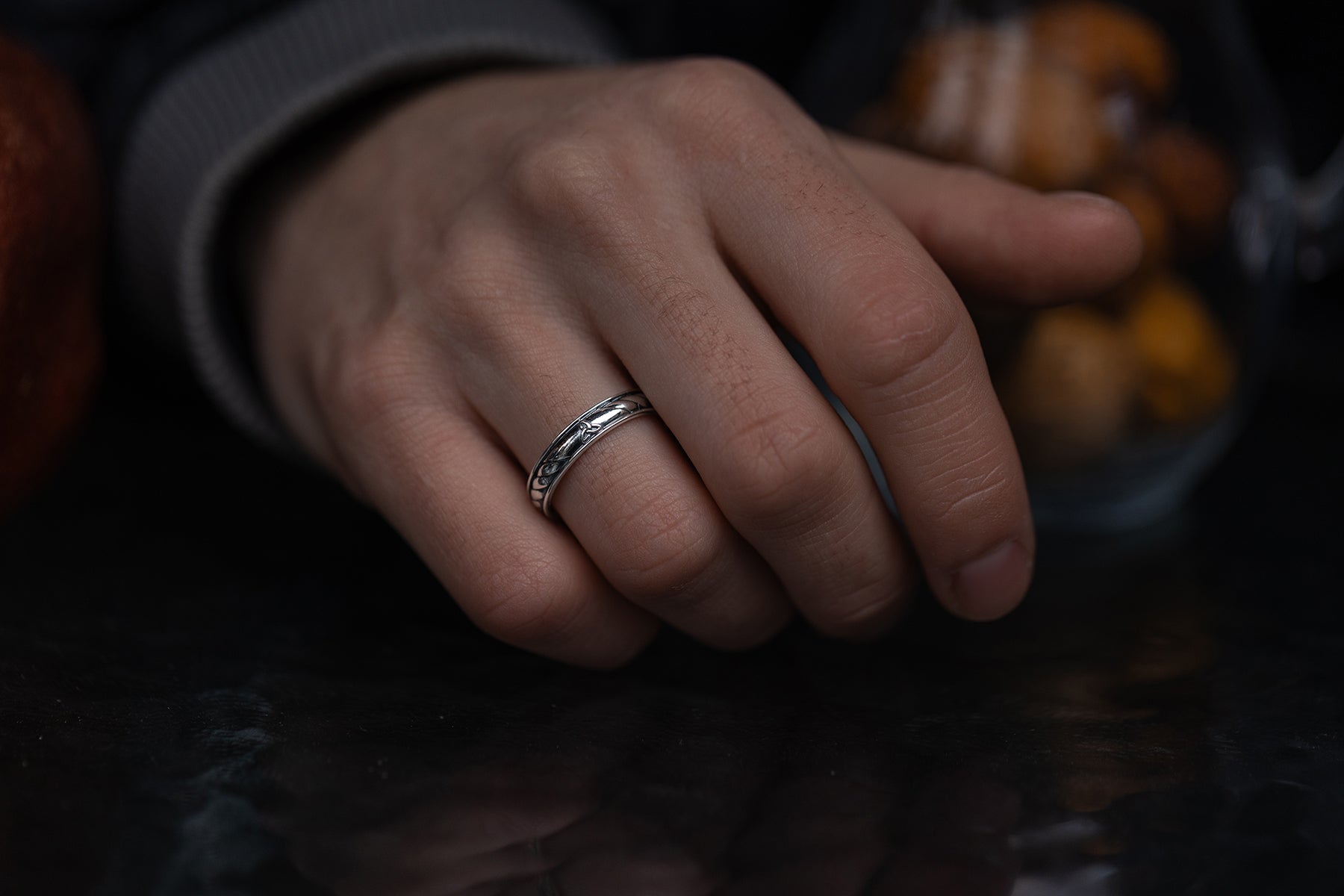 vkngjewelry Rings Sterling Silver Celtic Knot Ring, Classic Wedding Band