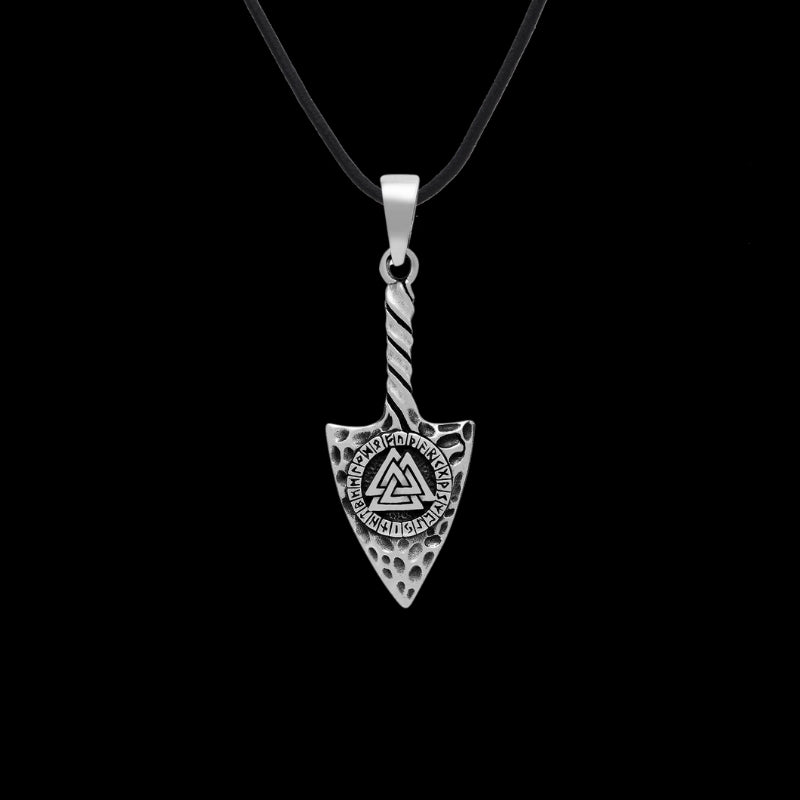 vkngjewelry Pendant Sterling Silver Gungnir Spear Pendant With Valknut