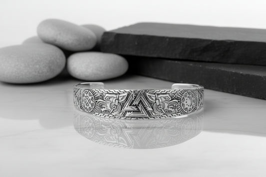 vkngjewelry Arm Ring Sterling Silver Hati and Sköll Arm Ring