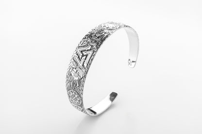 vkngjewelry Arm Ring Sterling Silver Hati and Sköll Arm Ring