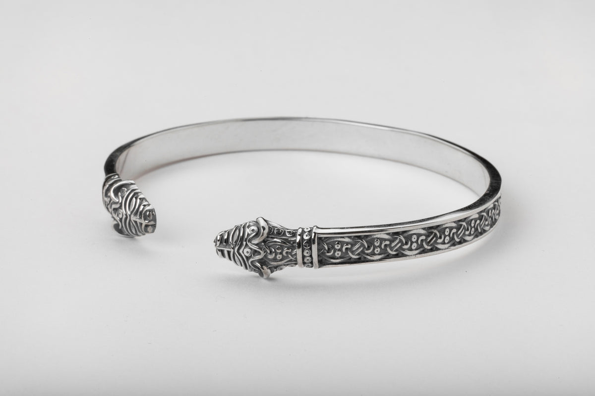 vkngjewelry Arm Ring Sterling Silver Jörmungandr Norse Serpent Arm Ring