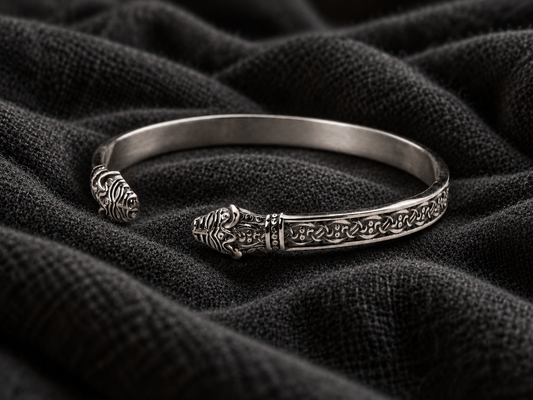vkngjewelry Arm Ring Sterling Silver Jörmungandr Norse Serpent Arm Ring
