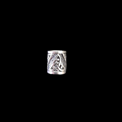 vkngjewelry Beads Sterling Silver Viking Beard Bead With Triquetra V5