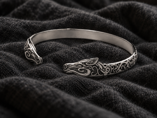 vkngjewelry Arm Ring Sterling Silver Viking Horses Arm Ring