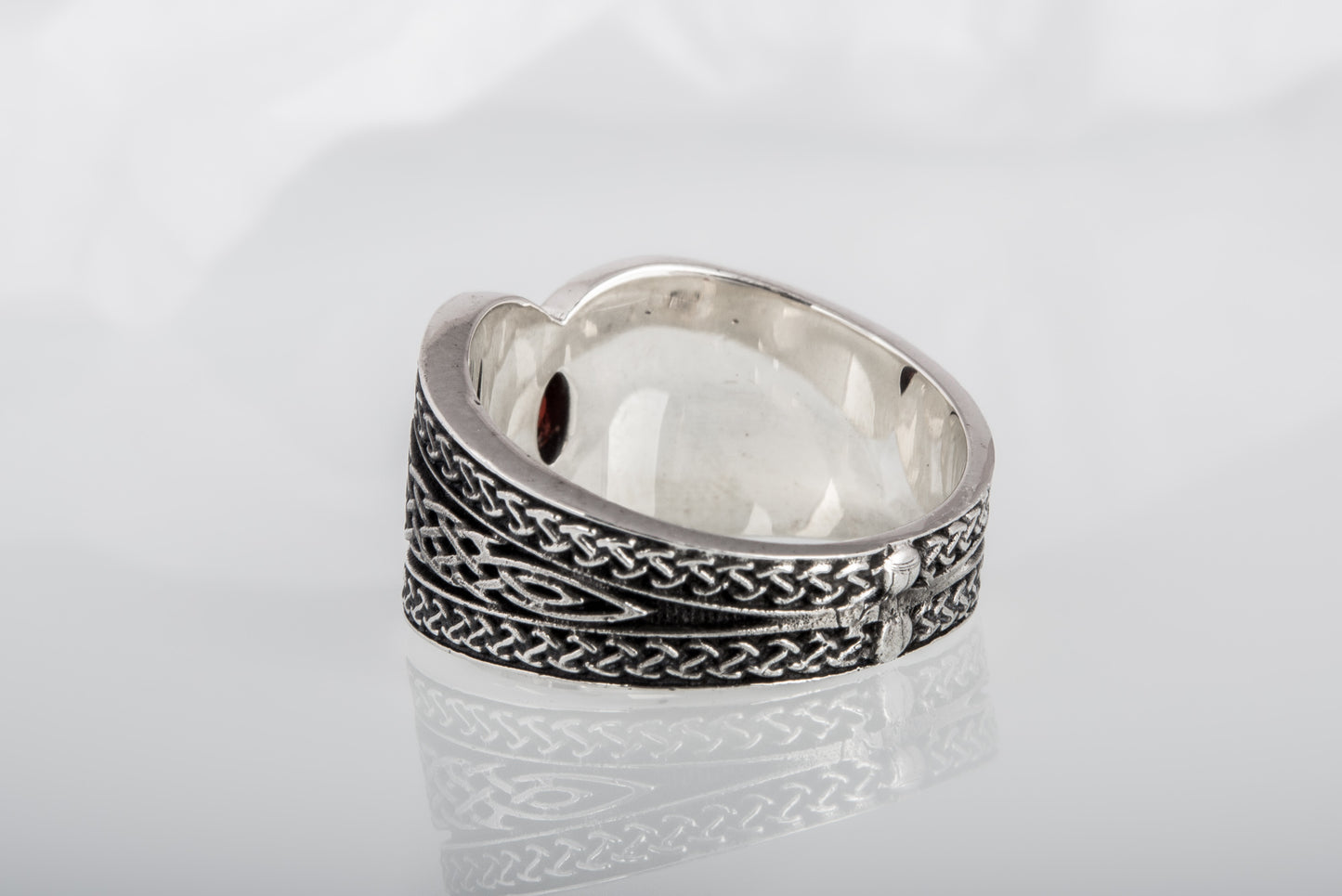vkngjewelry Ring Sterling Silver Viking Ornament Ring Handcrafted Knotwork Jewelry