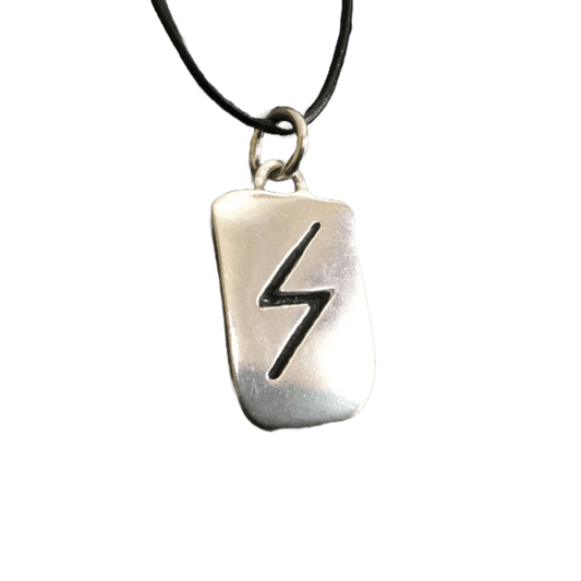 vkngjewelry Pendant Sterling Silver Viking Rune Sowulo Antique Finish Pendant