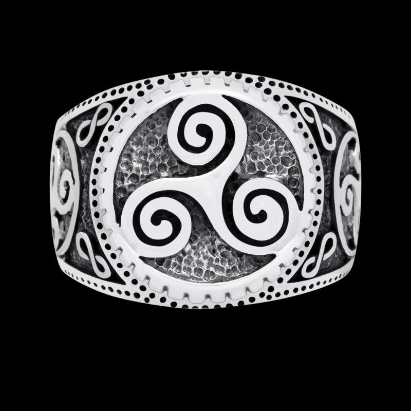 vkngjewelry Bagues Sterling Silver Viking Triskelion Celtic Pagan Handcrafted Ring 952