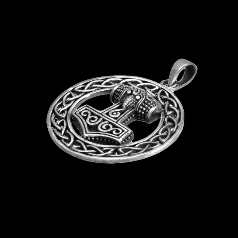 vkngjewelry Pendant Thor Hammer Infinity Knots Sterling Silver Pendant