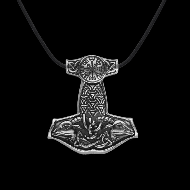 vkngjewelry Pendant Handcrafted Thor's Hammer Mjolnir Norse From Sterling Silver Pendant
