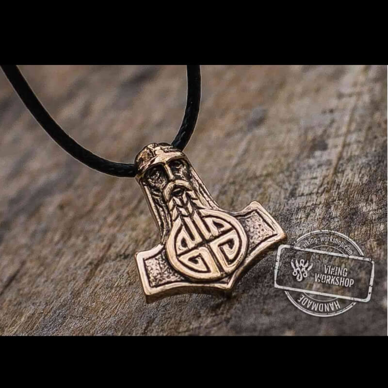 vkngjewelry Pendant Thor's Hammer Pendant Bronze Mjolnir With Viking