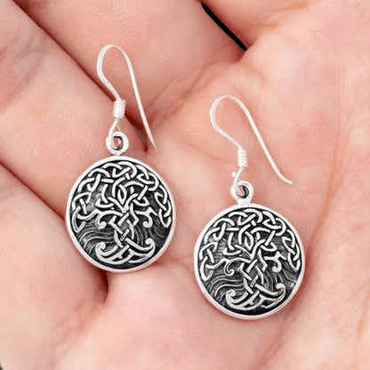 vkngjewelry Earring Tree of Life Yggdrasil 925 Sterling Silver Earrings