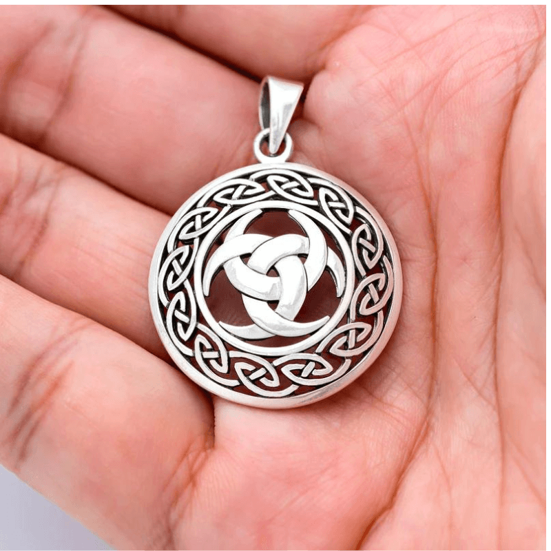 vkngjewelry Pendant Triple Horn of Odin 925 Sterling Silver Pendant