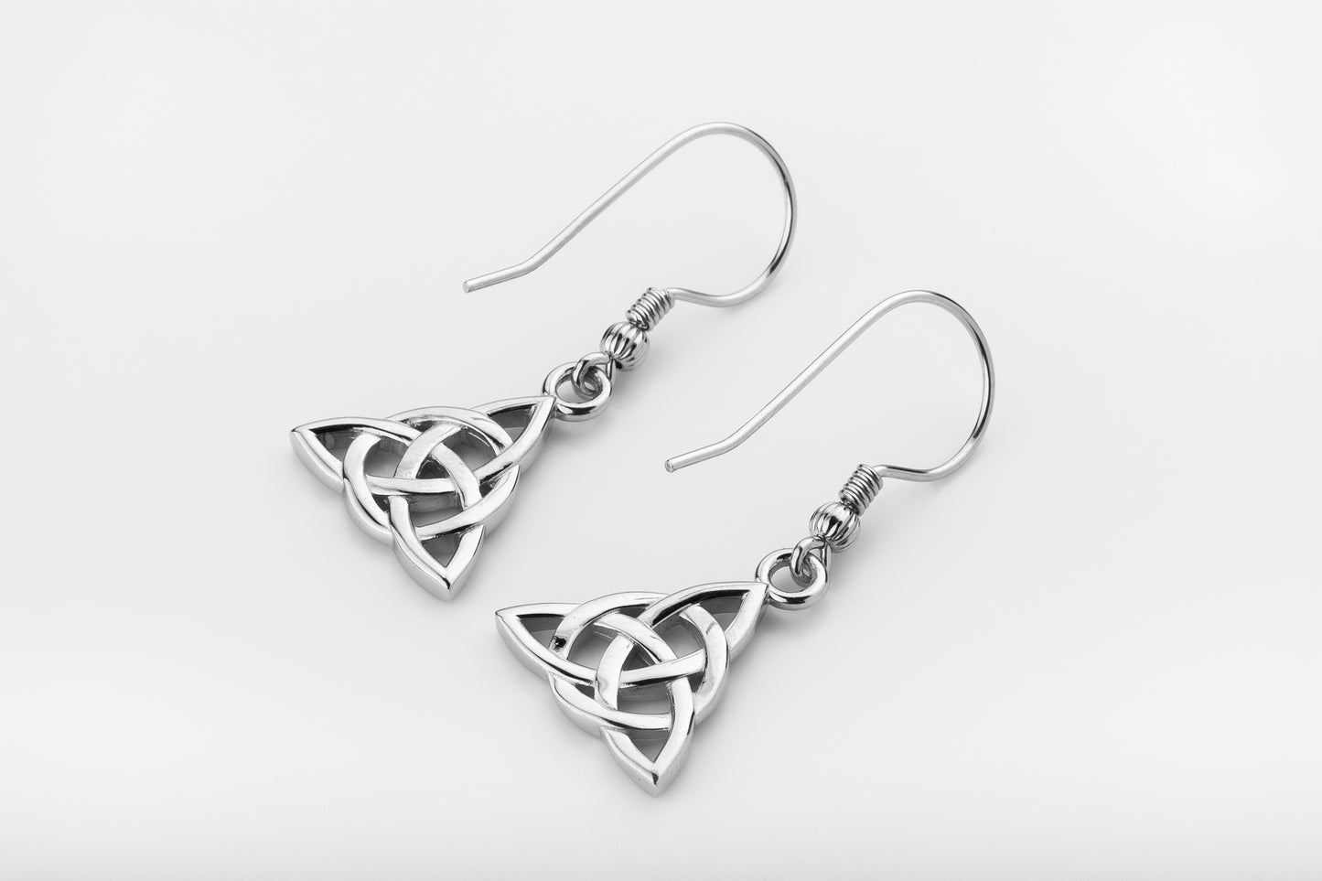 vkngjewelry Earrings Triquetra Knot Earrings, Silver Trinity Studs