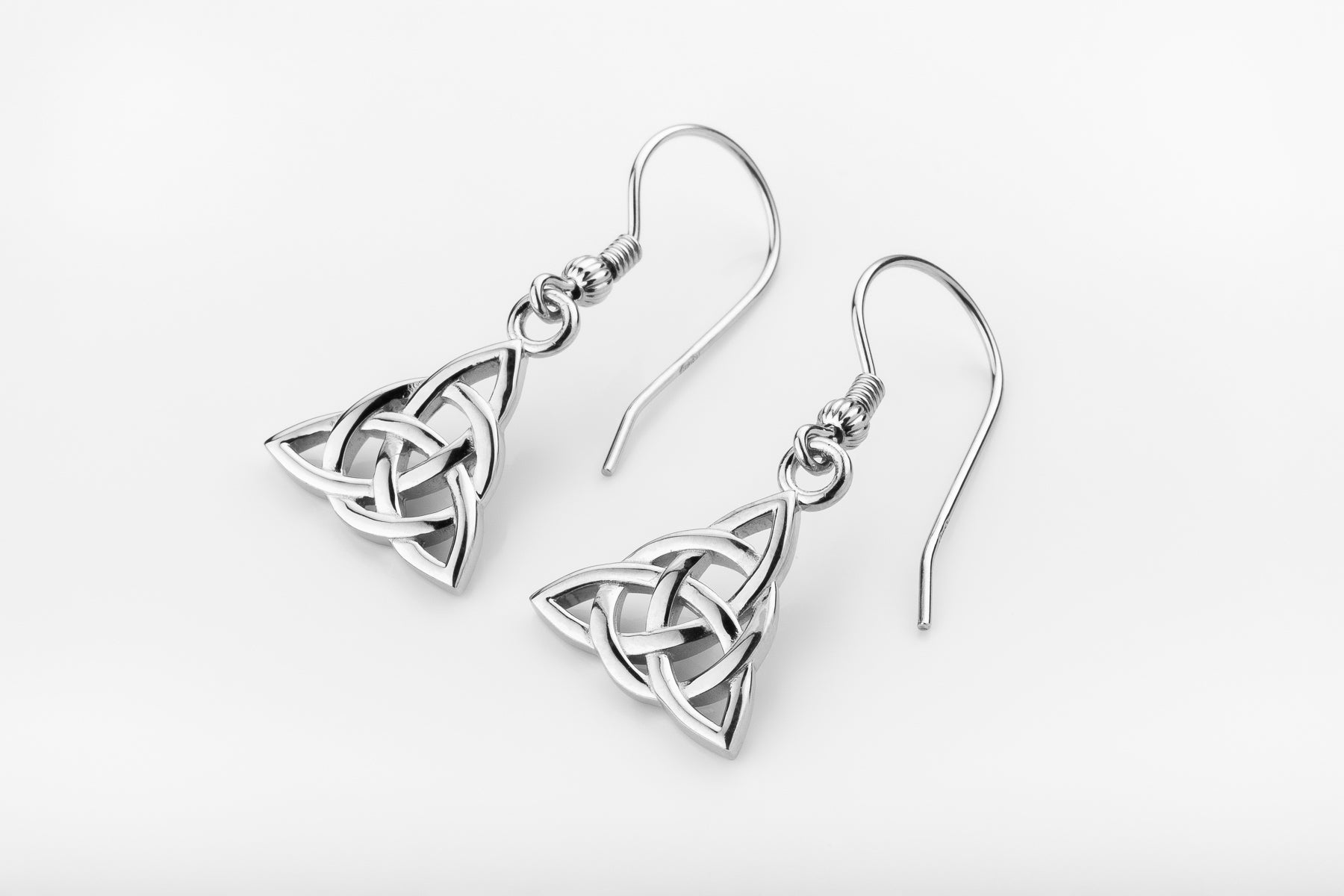 vkngjewelry Earrings Triquetra Knot Earrings, Silver Trinity Studs