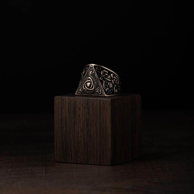 vkngjewelry Bagues Triquetra Mammen Style Nordic Bronze Ring