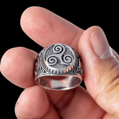 vkngjewelry Bagues Triskelion Celtic Pagan Handcrafted Ring 925 Sterling Silver