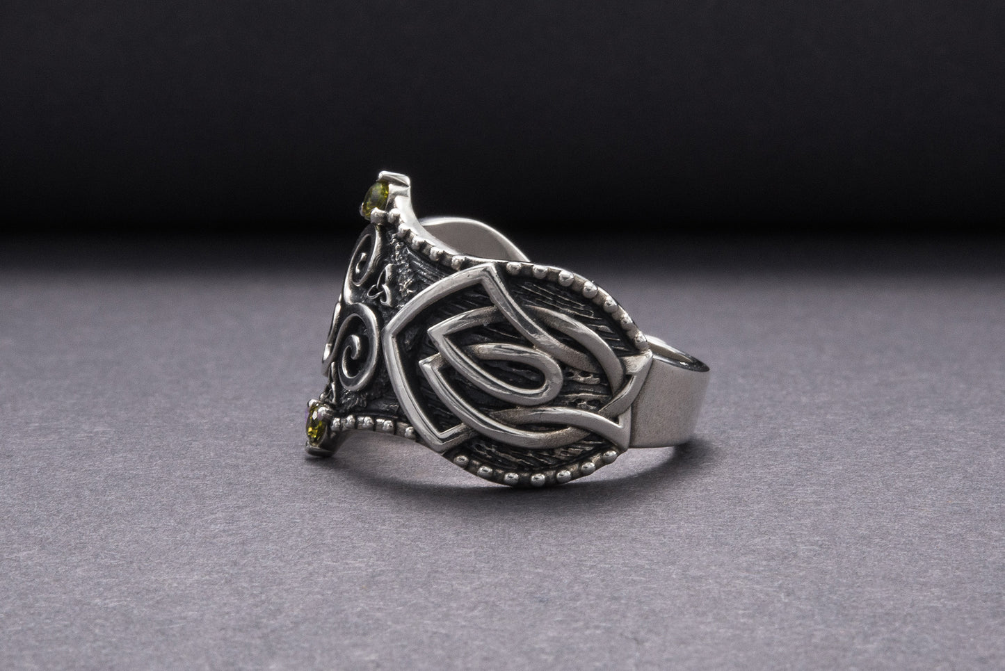 vkngjewelry Ring Handcrafted Triskelion Symbol Norse Ornament Sterling Silver Ring