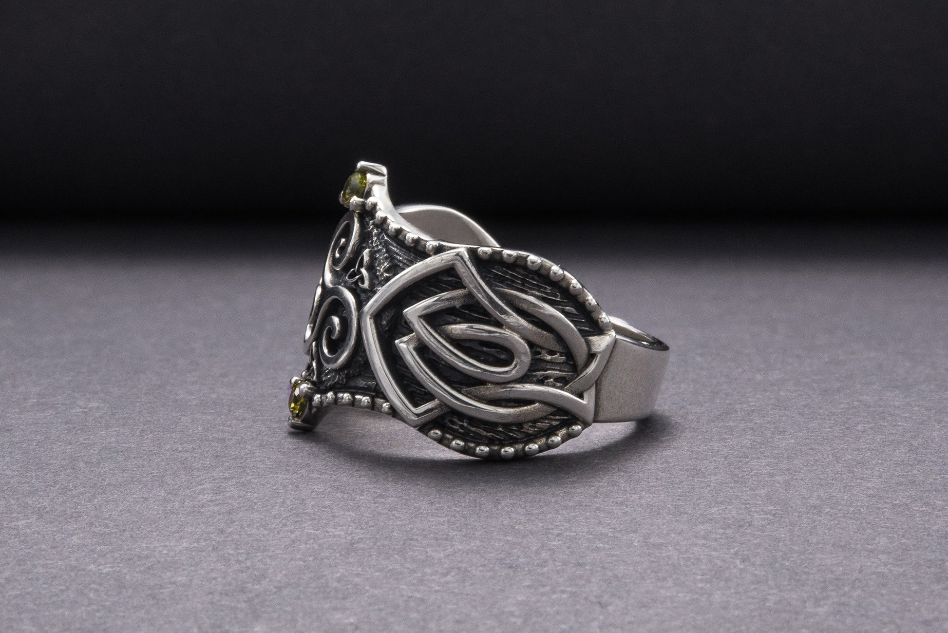 vkngjewelry Ring Handcrafted Triskelion Symbol Norse Ornament Sterling Silver Ring