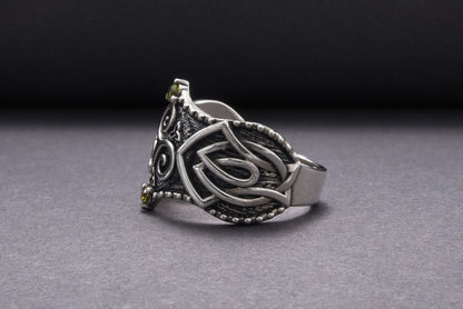 vkngjewelry Ring Handcrafted Triskelion Symbol Norse Ornament Sterling Silver Ring