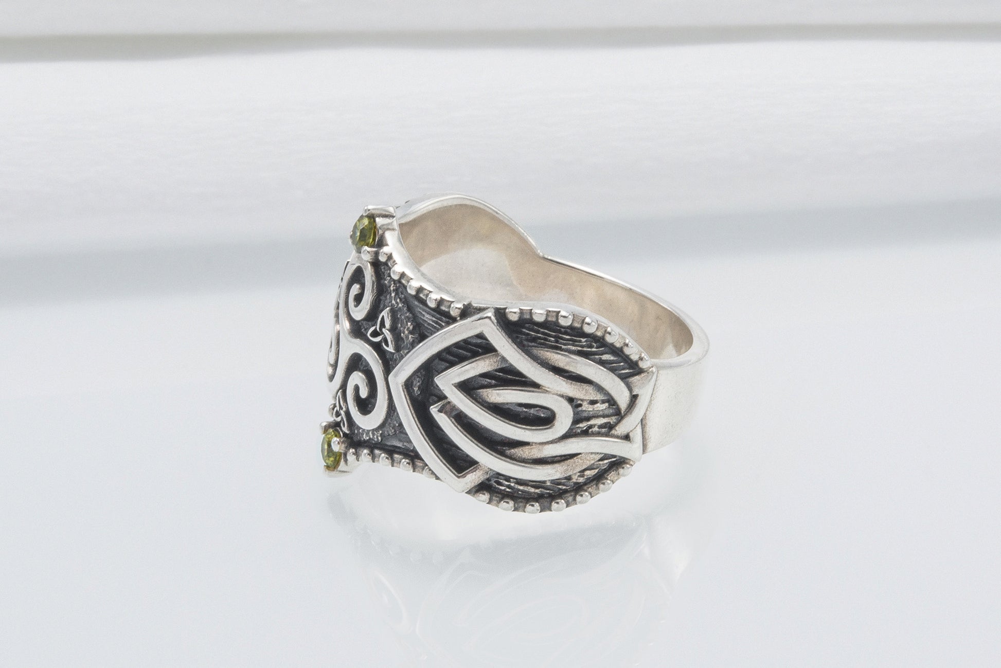 vkngjewelry Ring Handcrafted Triskelion Symbol Norse Ornament Sterling Silver Ring
