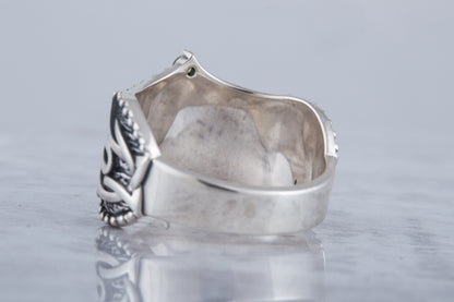 vkngjewelry Ring Handcrafted Triskelion Symbol Norse Ornament Sterling Silver Ring