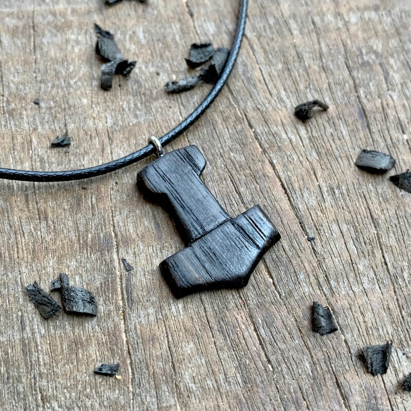 vkngjewelry Pendant Unique Wood Small Thor Liss Hammer Pendant Style 5