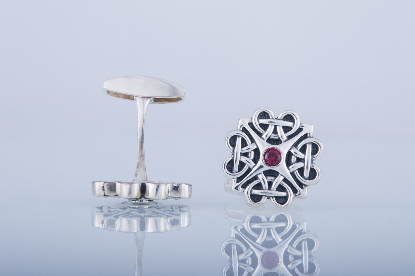 vkngjewelry Cufflinks Handcrafted Unique Cubic Zirconia Sterling Silver Cufflinks