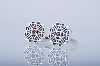 vkngjewelry Cufflinks Handcrafted Unique Cubic Zirconia Sterling Silver Cufflinks