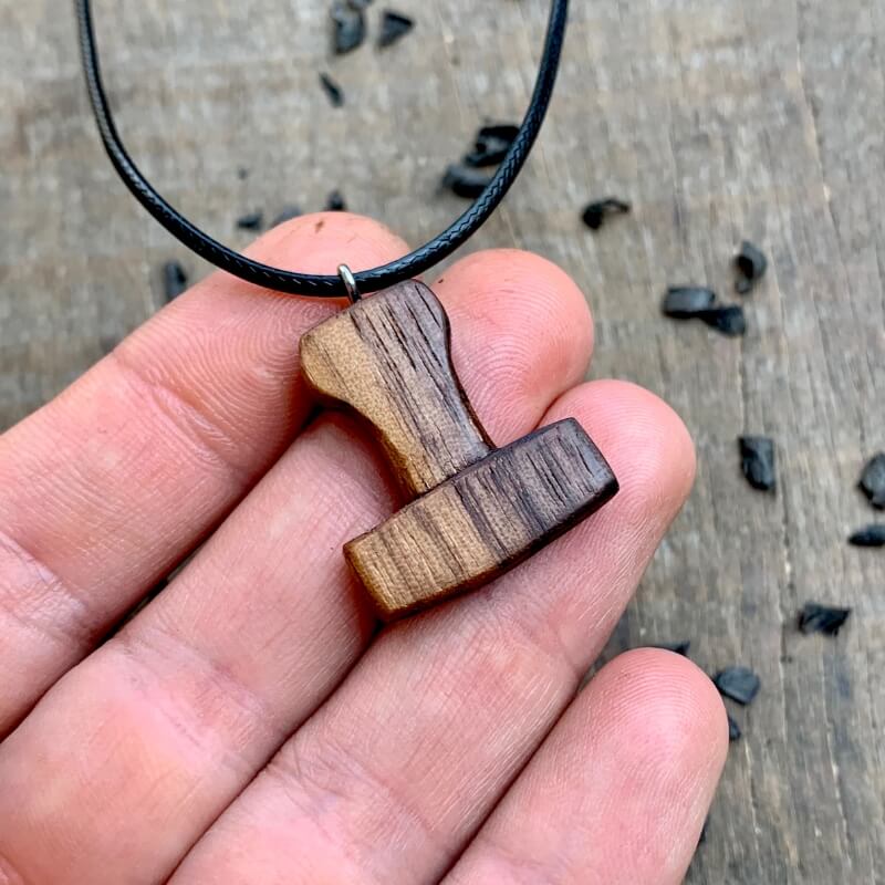 vkngjewelry Pendant Unique Wood Small Thor Liss Hammer Pendant Style 6