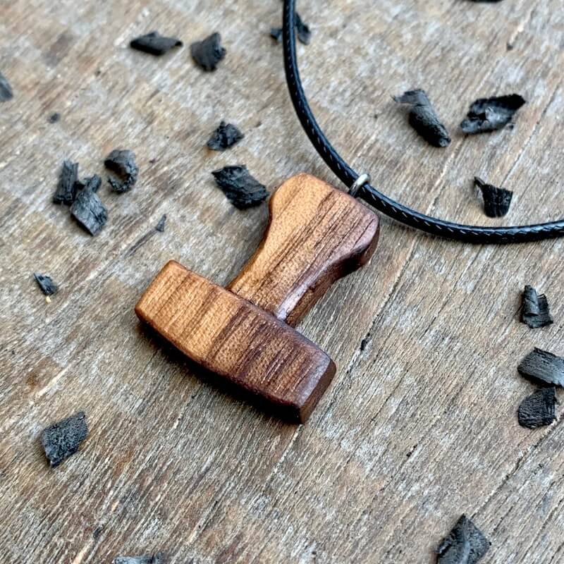 vkngjewelry Pendant Unique Wood Small Thor Liss Hammer Pendant Style 6