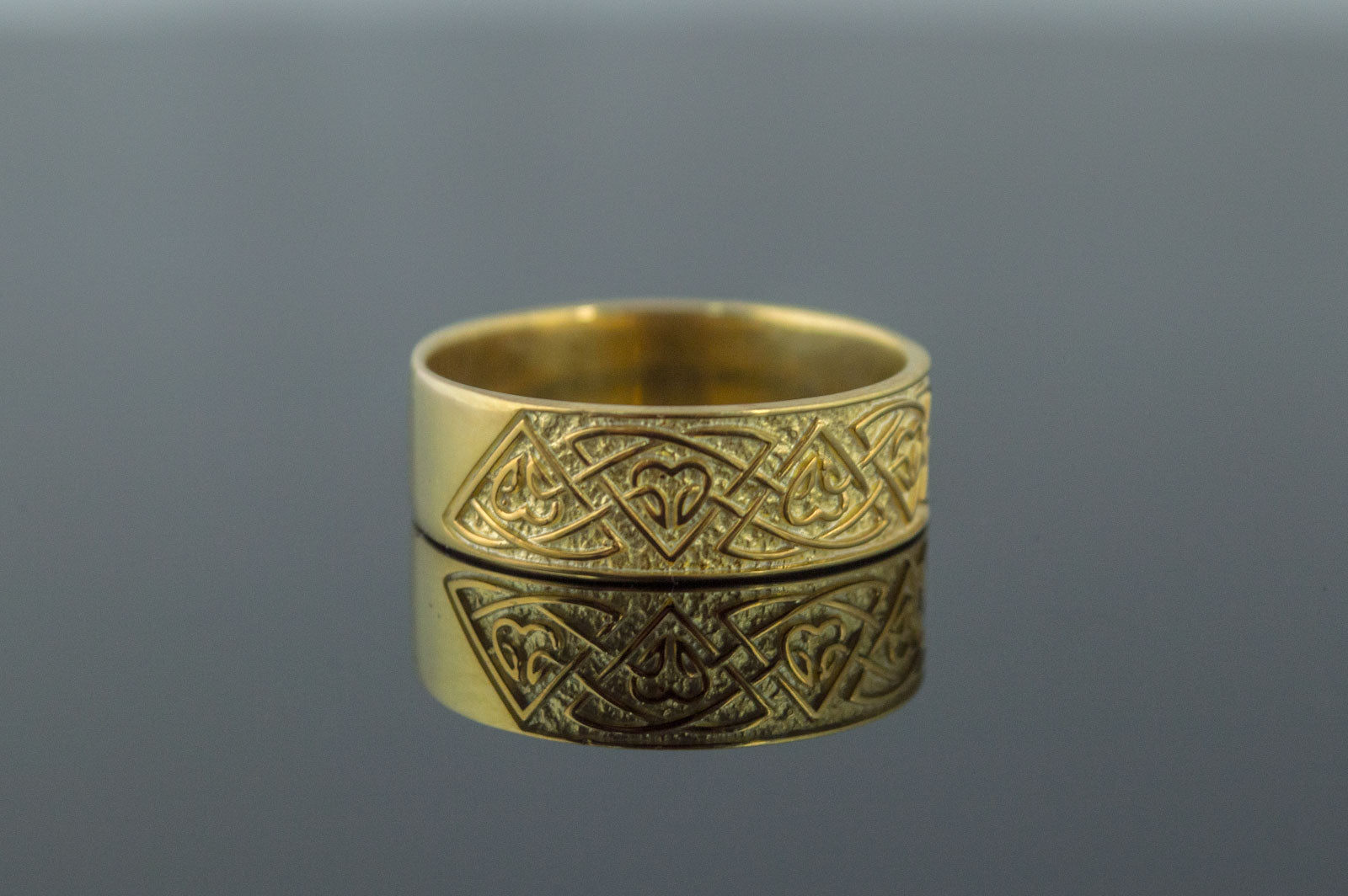 vkngjewelry Ring Handcrafted Valknut Norse Ornament Gold Ring