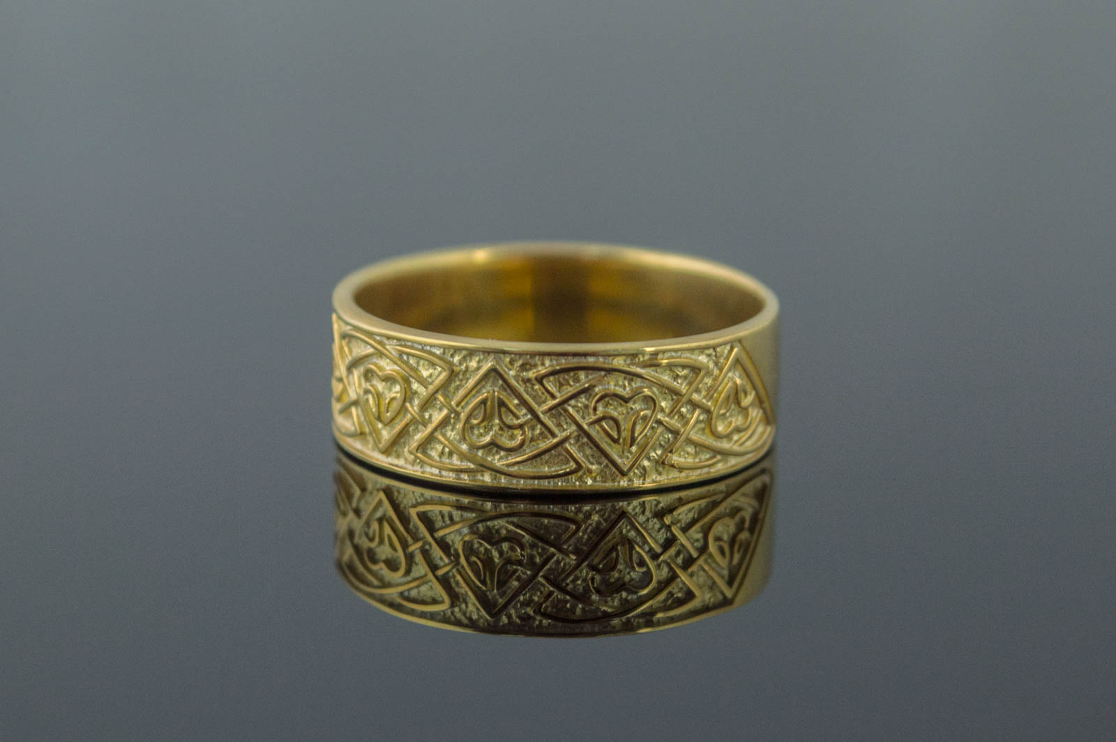 vkngjewelry Ring Handcrafted Valknut Norse Ornament Gold Ring