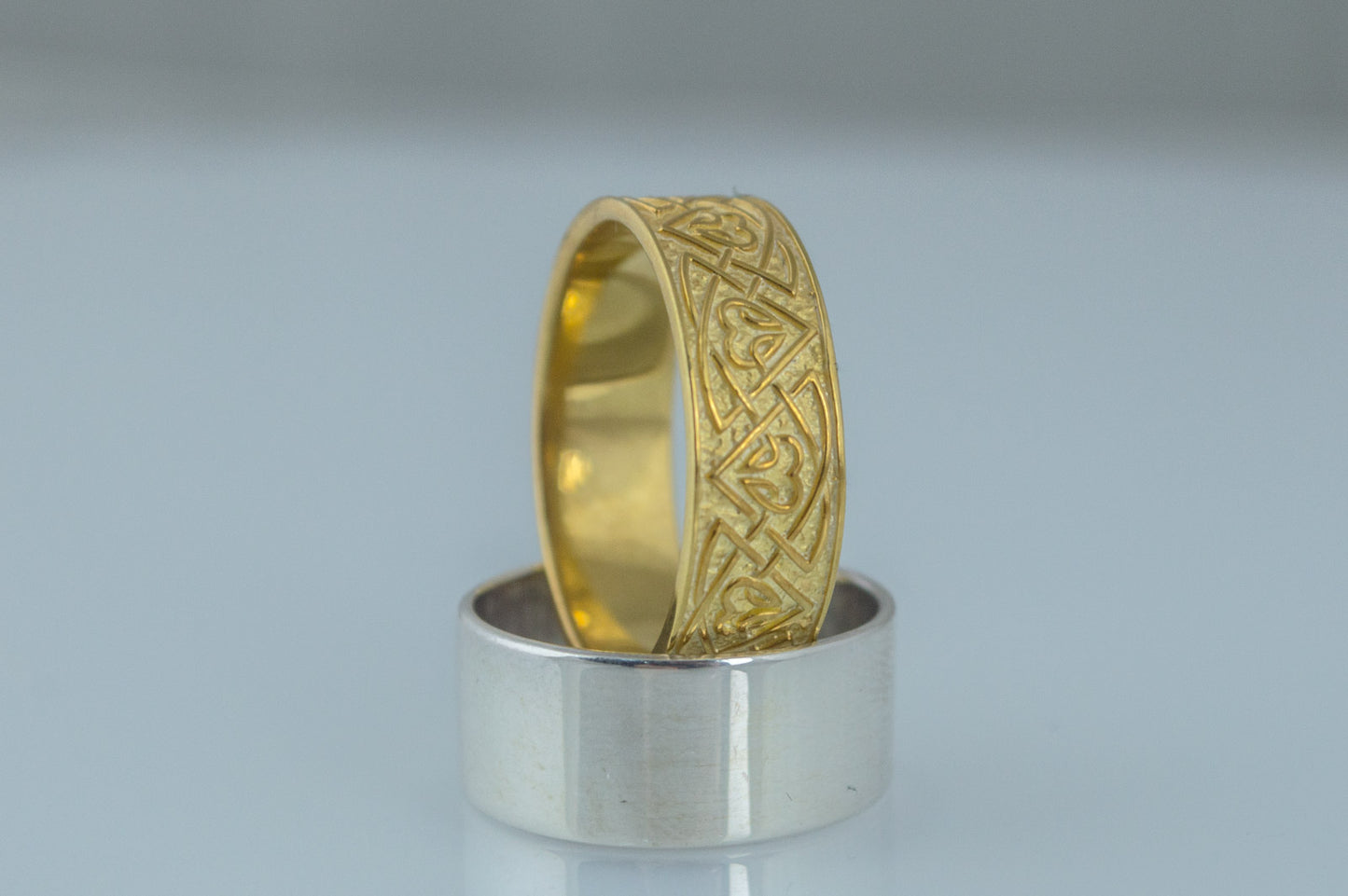 vkngjewelry Ring Handcrafted Valknut Norse Ornament Gold Ring