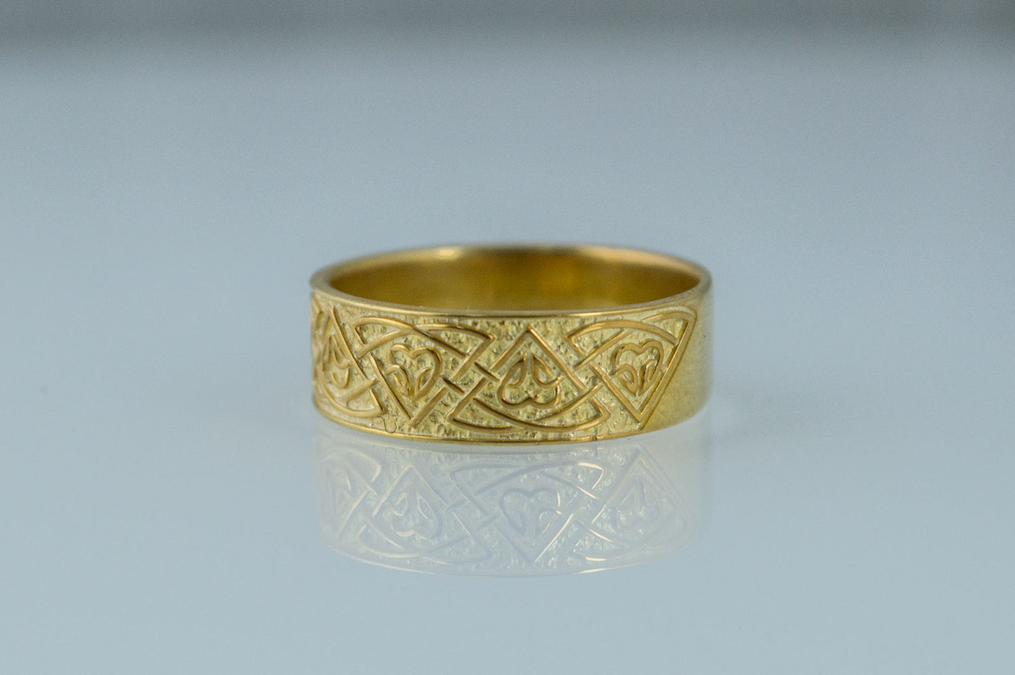 vkngjewelry Ring Handcrafted Valknut Norse Ornament Gold Ring