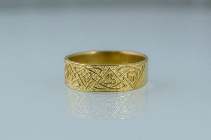 vkngjewelry Ring Handcrafted Valknut Norse Ornament Gold Ring