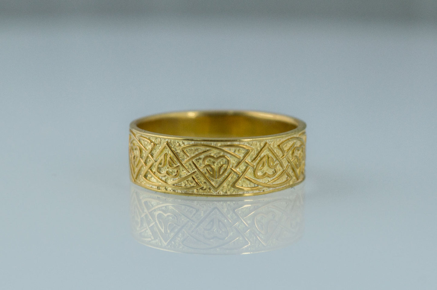 vkngjewelry Ring Handcrafted Valknut Norse Ornament Gold Ring