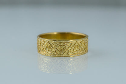 vkngjewelry Ring Handcrafted Valknut Norse Ornament Gold Ring