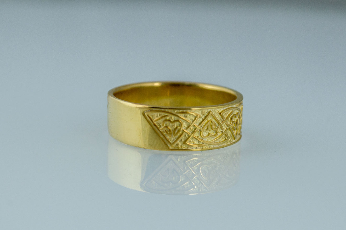 vkngjewelry Ring Handcrafted Valknut Norse Ornament Gold Ring