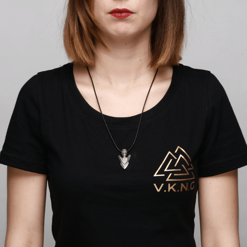 vkngjewelry Necklace Valknut Odin's Spear Gungnir Sterling Silver