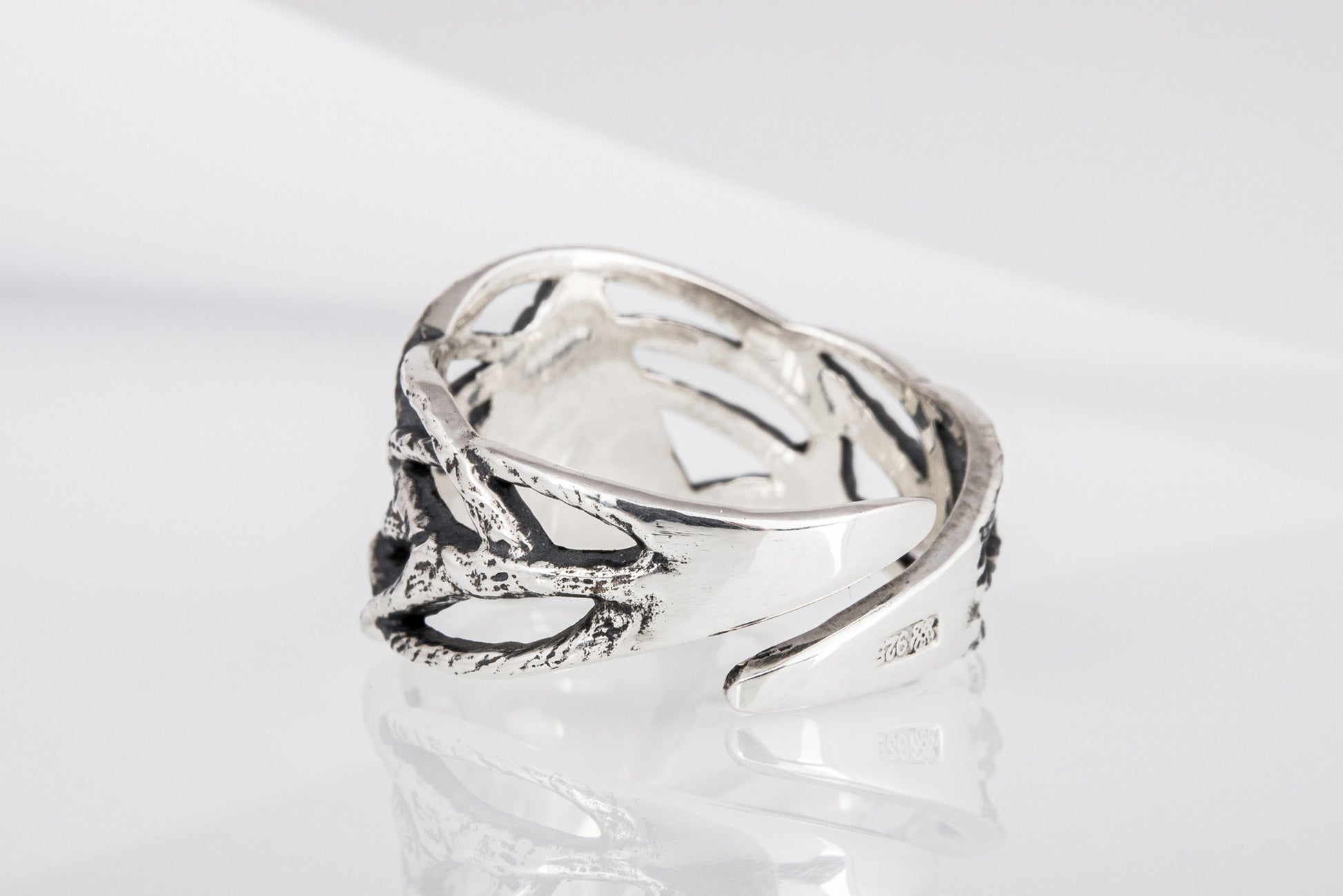 vkngjewelry Ring Handcrafted Valknut Sterling Silver Ring